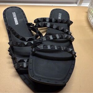 Steve Madden Black Studded Women's Sandals